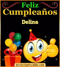 GIF Gif de Feliz Cumpleaños Delina